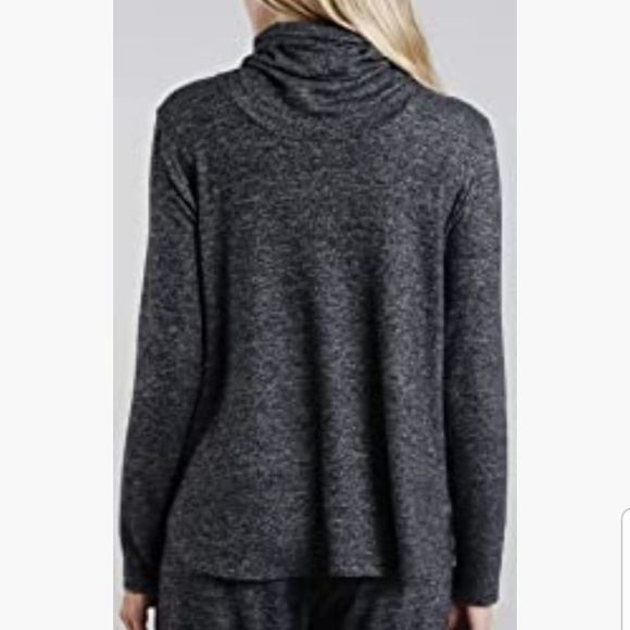 Coin 1804 Charcol Cowlneck Built In Mask Long Sleeve Sweater - Picture 6 of 11